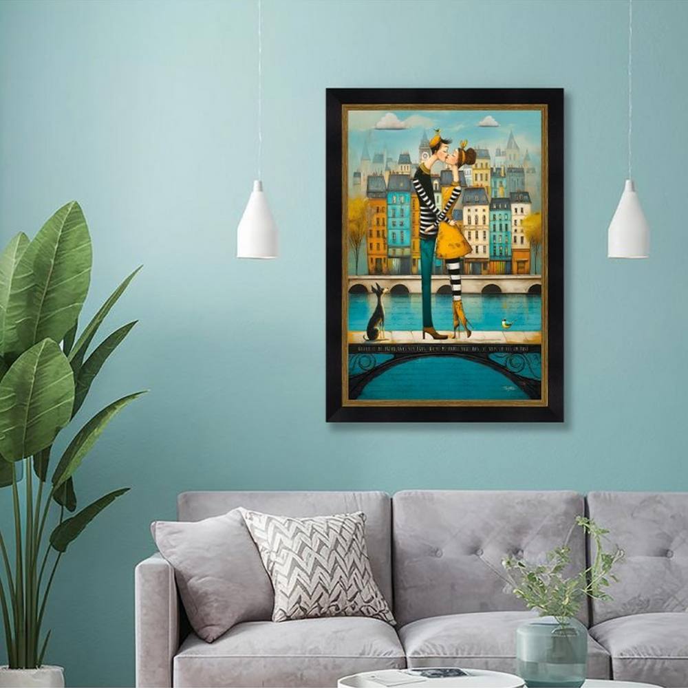 cadre_romaric_le_bisou_sur_la_passerelle_idee_cadeau_couple_mariage_roubaix cadre romaric le Bisous sur la Passerelle