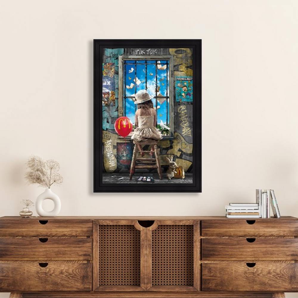 cadre_romaric_le_fleau_decoration_chambre_enfant_decalee_street_art_colombes cadre romaric le Fléau