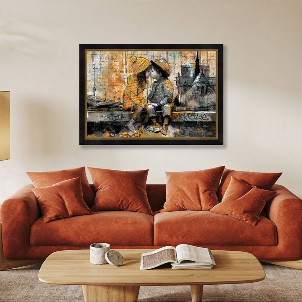 cadre romaric les Petits Amoureux qui s'embrasse