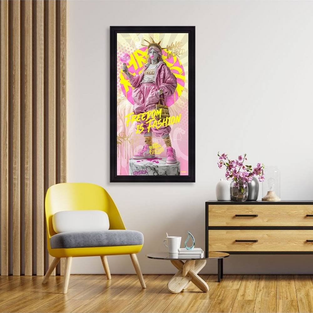cadre_sarah_b_freedom_is_fashion_liberty_statue_decoration_orignale_decale_couleur_pop cadre sarah b Freedom is Fashion