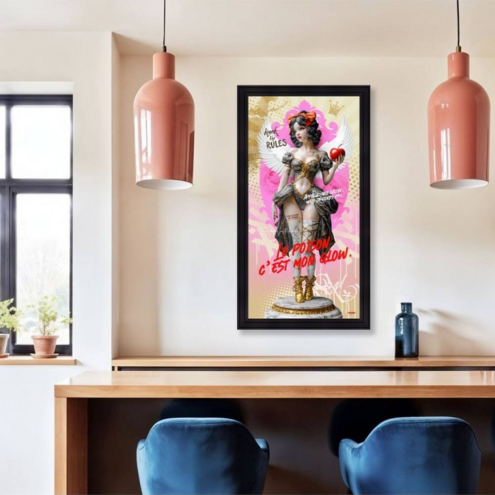 cadre_sarah_b_le_poison_c_est_mon_glow_blanche_neige_statue_fille_princesse_dessin_anime_disney cadre sarah b le Poison c'est mon Glow