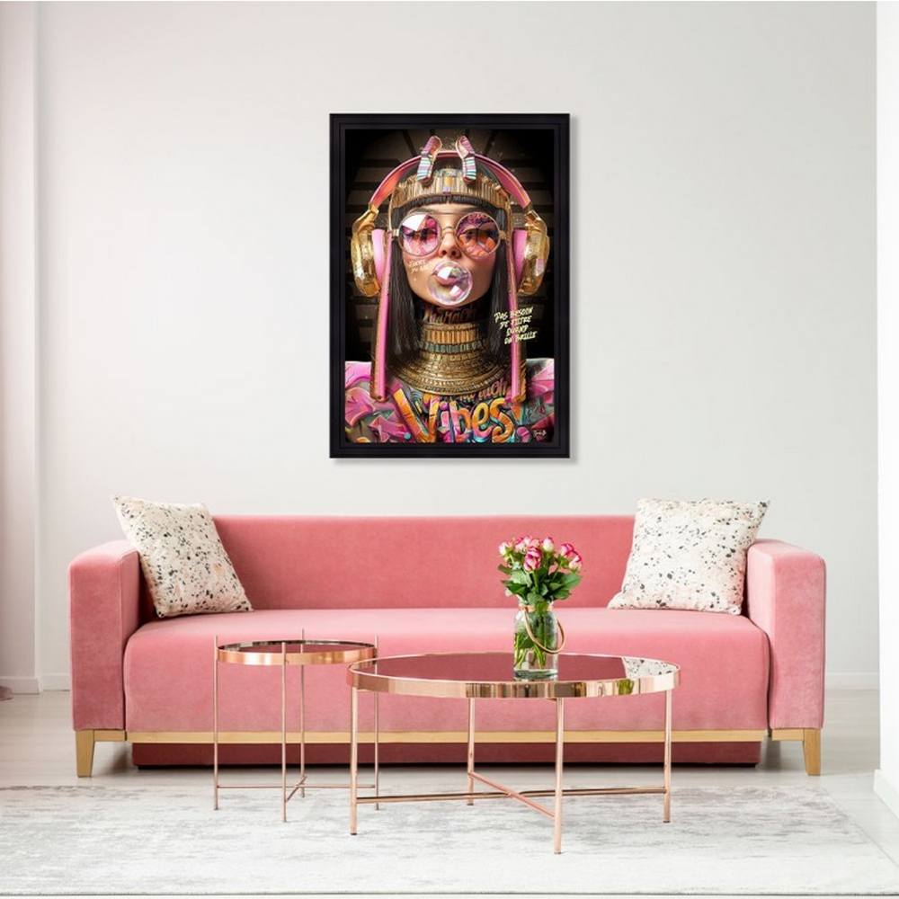 cadre_sarah_b_nilopop_femme_egypte_lunette_colore_deco_salon_original_lunette_vibes cadre sarah b Nilopop