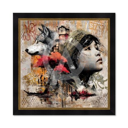 tableau la Fille et le Loup romaric