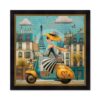 tableau la Parisienne sur son Scooter romaric