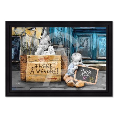 tableau la Petite Fille et son Frère romaric