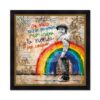 tableau_le_petit_garcon_et_l_arc_en_ciel_romaric_couleurs_enfant_dore_peinture tableau le Petit Garçon et l'Arc-en-Ciel romaric