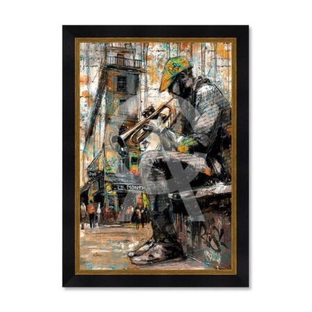 tableau le Trompettiste à Paris romaric