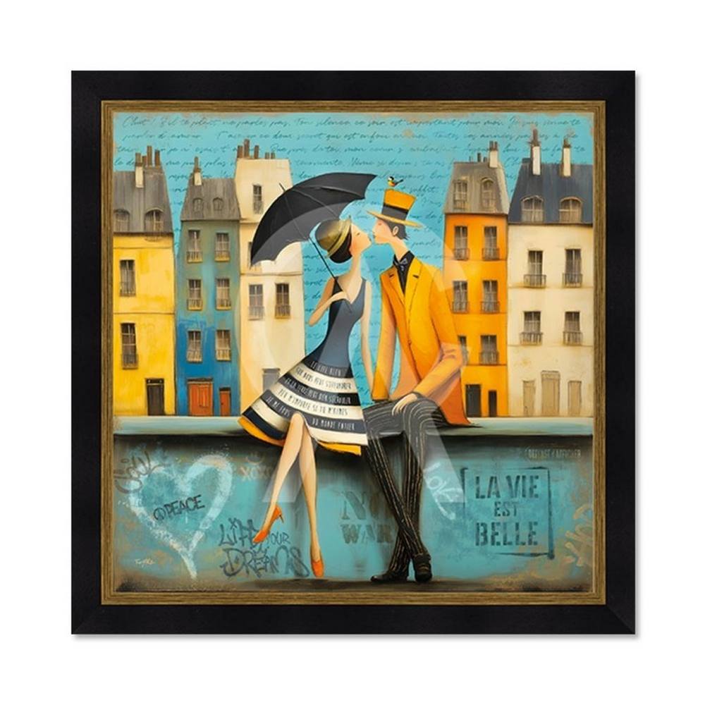 tableau les Deux Amoureux sur le Muret romaric