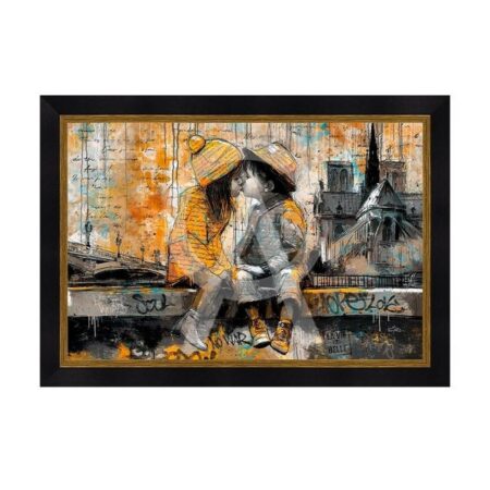 tableau les Petits Amoureux qui s'embrassent romaric