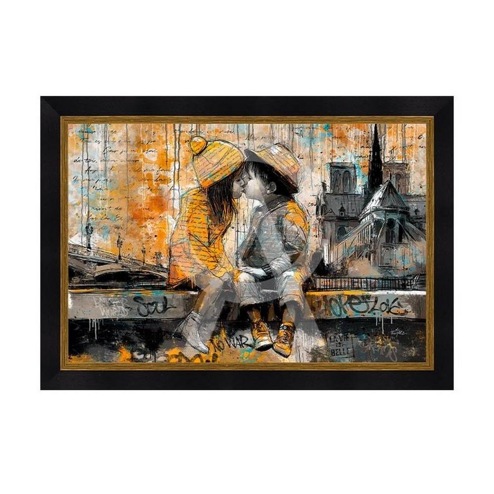 tableau les Petits Amoureux qui s'embrassent romaric