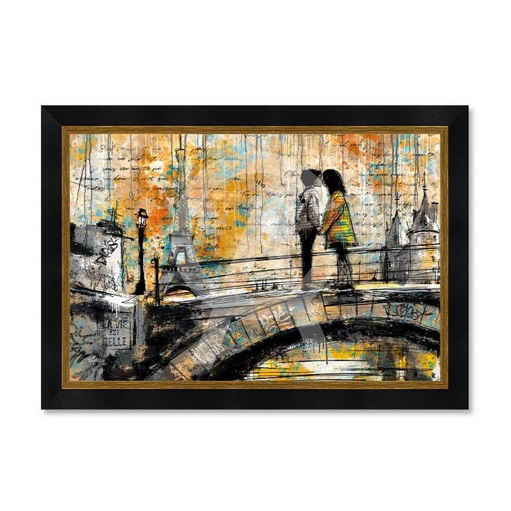 tableau les Petits Amoureux sur le Pont à Paris romaric