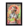 tableau_pas_faite_pour_faner_sarah_b_frida_fuerte_como_frida_statue_orange_vert_perpignan tableau Pas faite Pour Faner sarah b