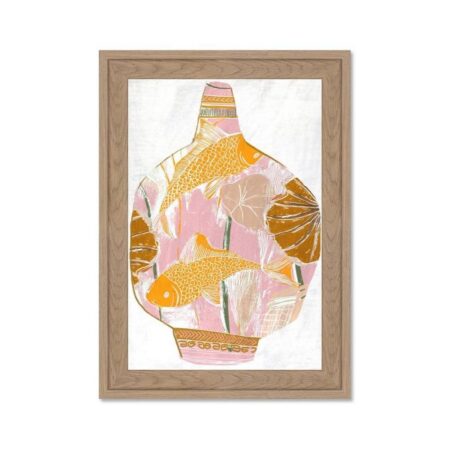 déco Amphore Poissons Orange