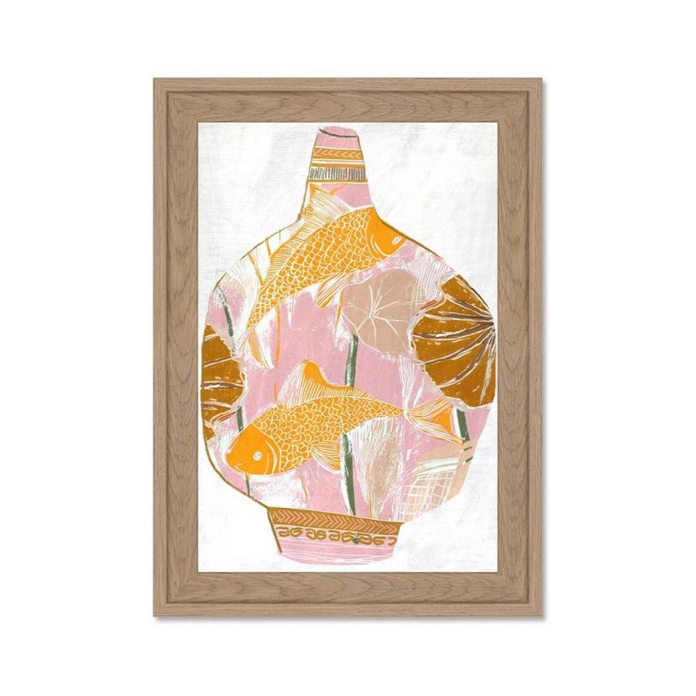 déco Amphore Poissons Orange