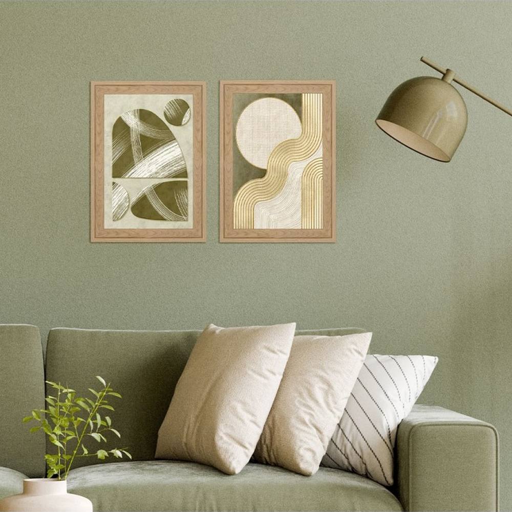 déco bureau abstrait vert naturel