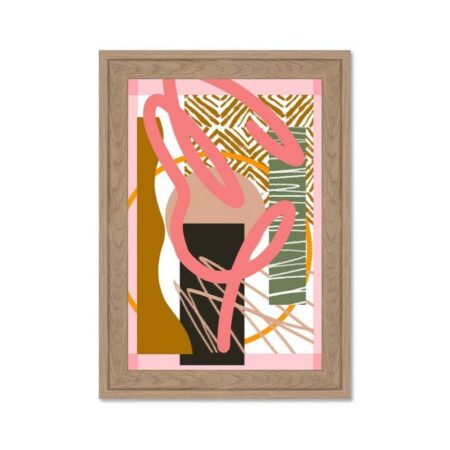 déco salon Patchwork Rose Abstrait