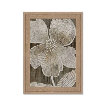 décoration interieur Texturé Fleur Écru