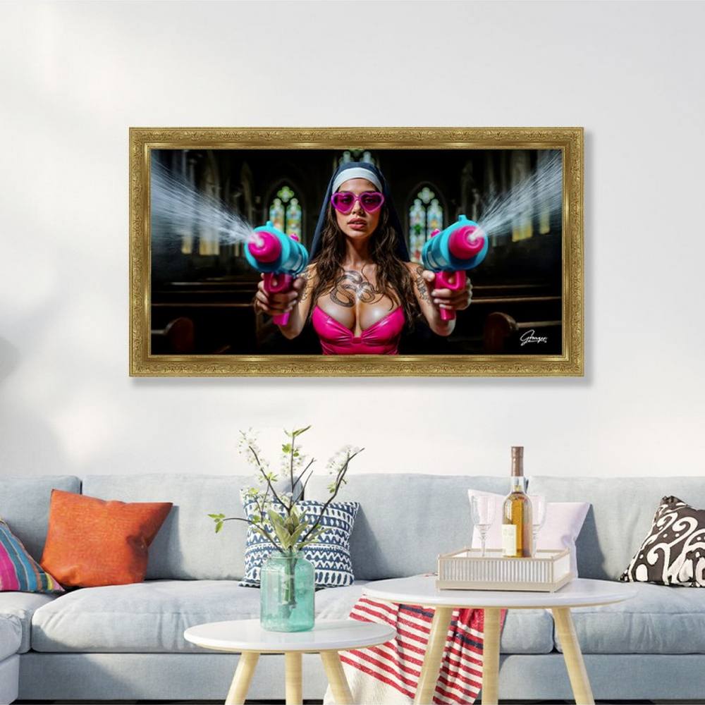 decoration_murale_dore_alexandre_granger_holy_water_femme_decollete_idee_cadeau décoration murale doré alexandre granger Holy Water