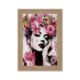 objet déco salon Portrait Féminin Fleuris