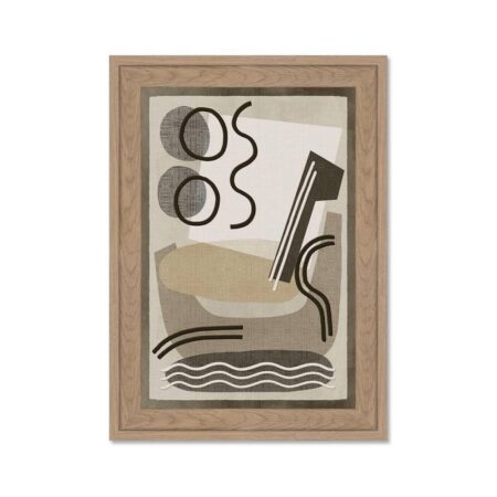 reproduction Abstrait Marron Beige les minis