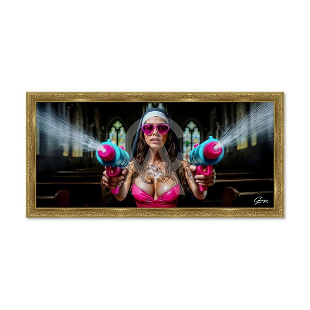 tableau_alexandre_granger_holy_water_tatouages_eglise_nonne tableau alexandre granger Holy Water