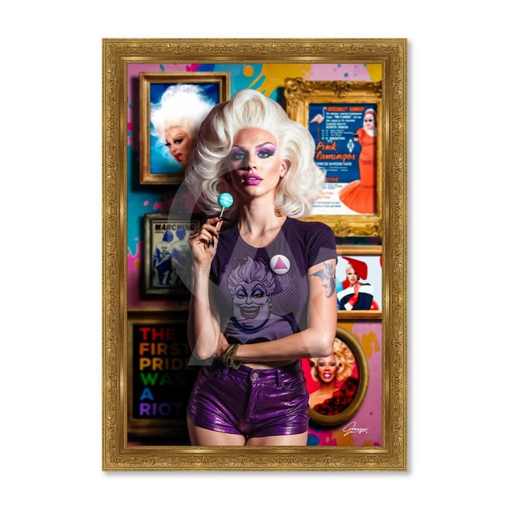 tableau_alexandre_granger_the_dragqueen_femme_tenue_mauve tableau alexandre granger The Dragqueen