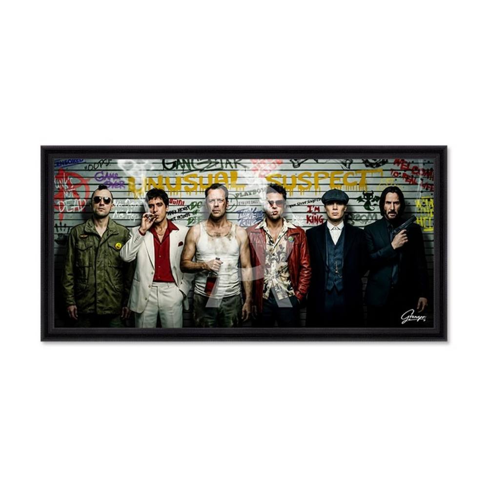 tableau_unusual_suspect_alexandre_granger_graffitis_game_over_playboy_king tableau Unusual Suspect alexandre granger