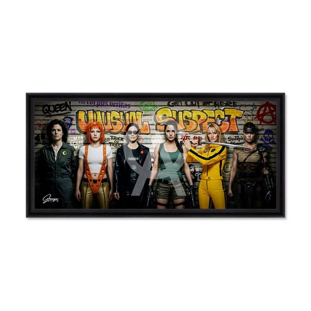 tableau_unusual_suspect_ii_2_alexandre_granger_femmes_queen_graffitis tableau Unusual Suspect II alexandre granger