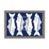 Cadre 4 Poissons Blanc