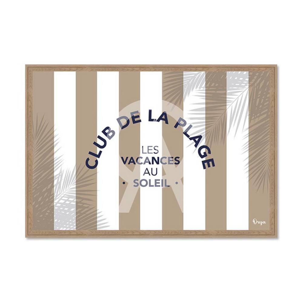 Cadre Club de la Plage Beige