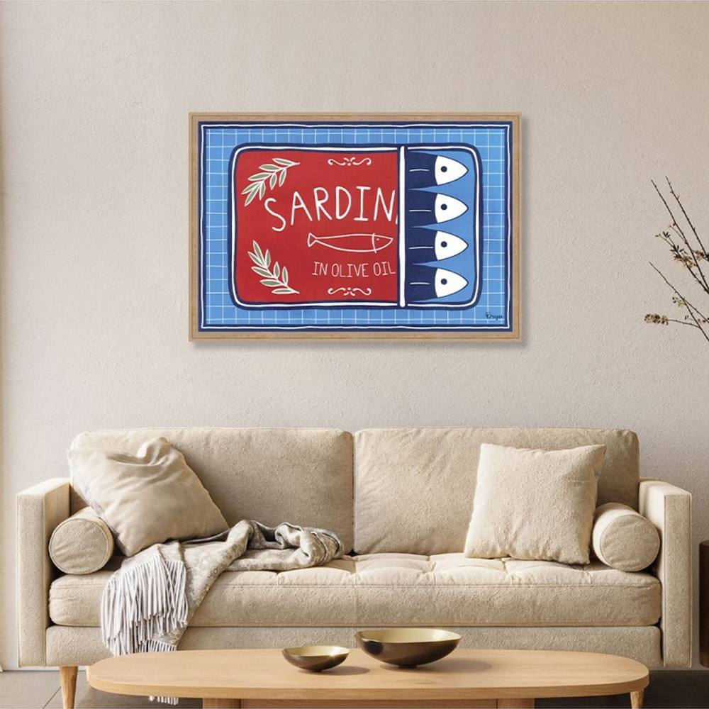 Cadre Déco Sardines Rouge