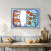 Cadre Décoratif Murale Sardines