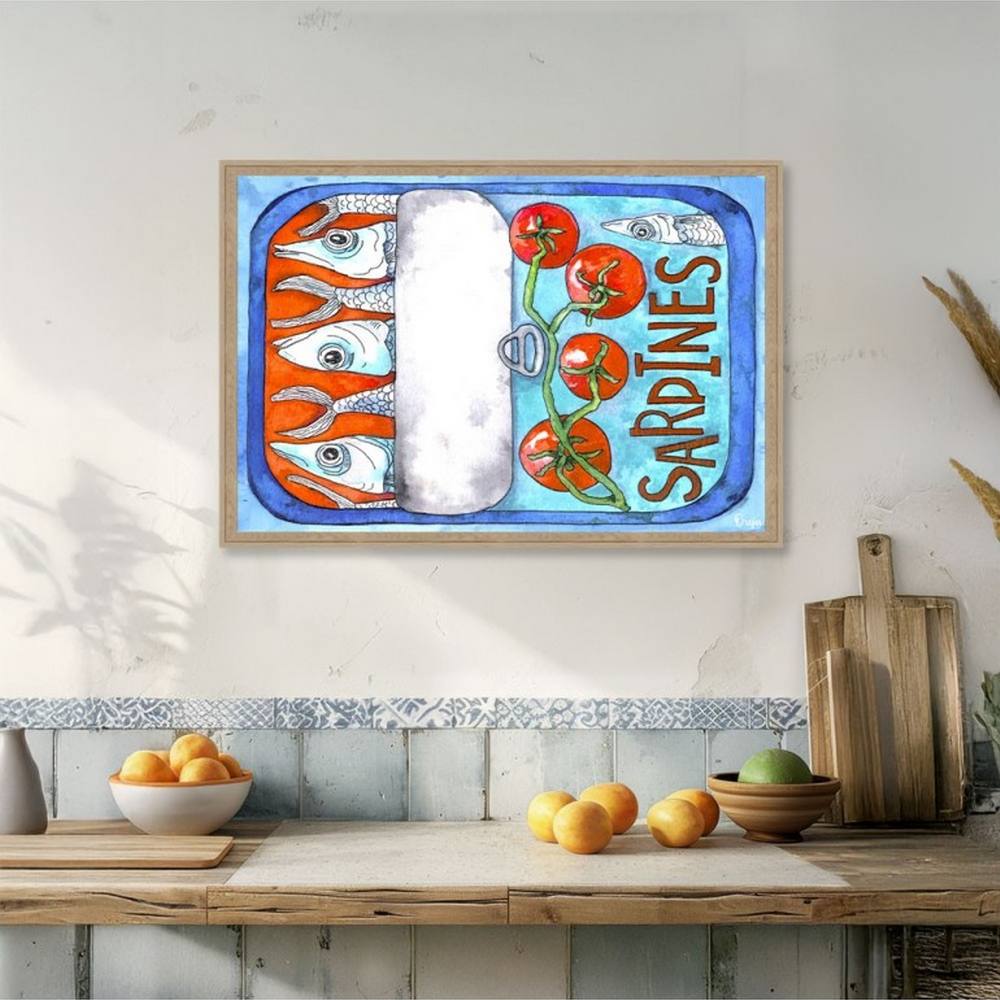 Cadre Décoratif Murale Sardines
