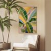 Cadre Exotique Feuilles Bananier