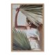 Cadre Femme Feuilles Palmiers Vertes