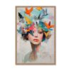 cadre_femme_oiseaux_multicolore_orya_visage_decoration_murale_moderne_colore_caf_26093 Cadre Femme Oiseaux Multicolore