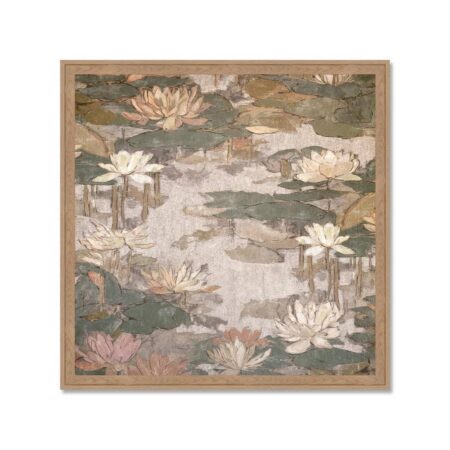 Cadre Fleurs Nénuphars Poétique