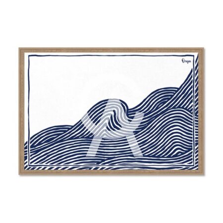 Cadre Murale Vagues Blanches