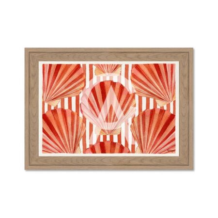 Cadre Petit Format Coquillages Rouges