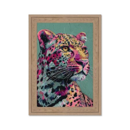 Cadre Petit Format Léopard Coloré