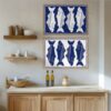 Décoration cuisine Poissons Bleus Blancs
