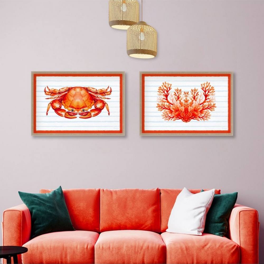 décoration murale crabe corail cuisine