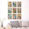 decoration_pop_paysage_femmes_fleurs_cactus_couleurs_multicolore_sud_voyage_ruelles_les_minis_orya_evoa_design décoration pop paysage femmes