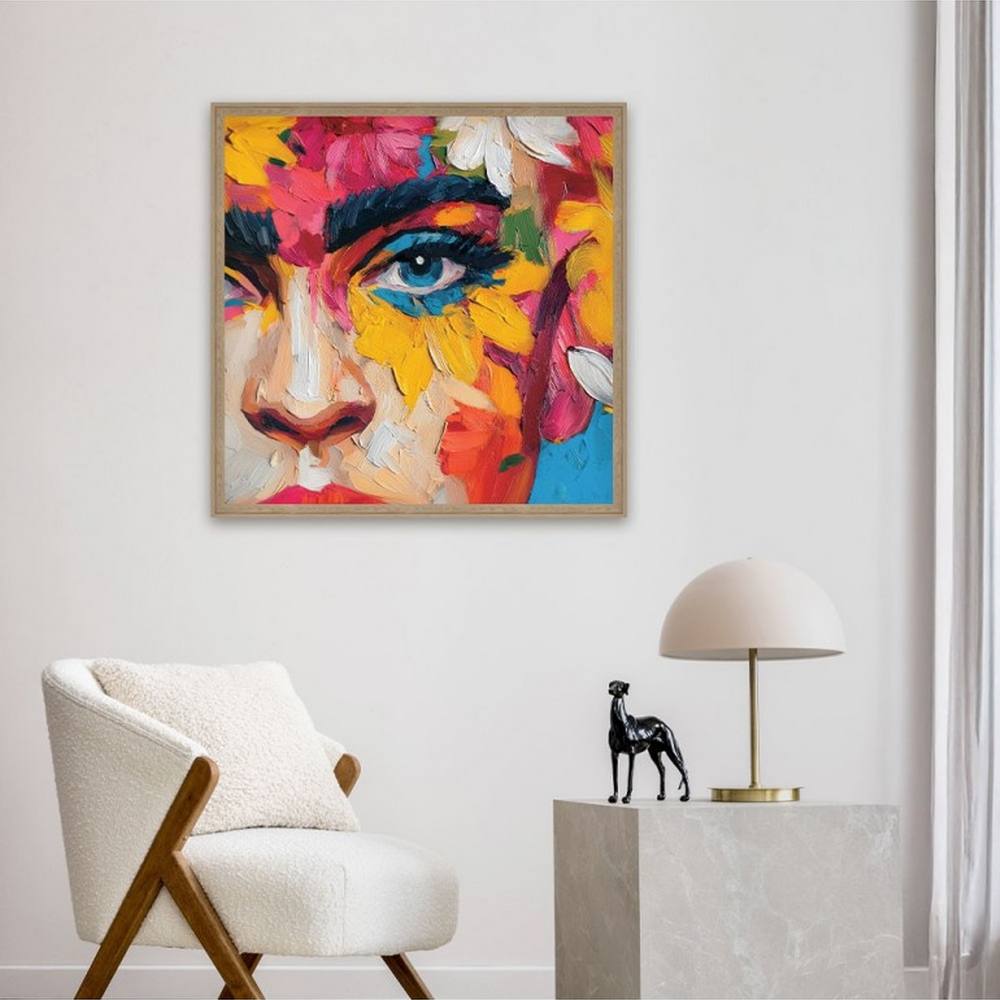 Décoration Visage Fleuri Coloré