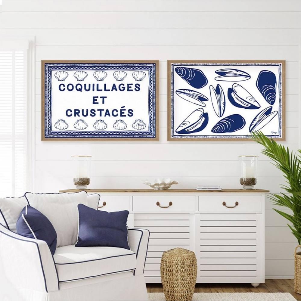Idée déco salon coquillages et crustacés moules