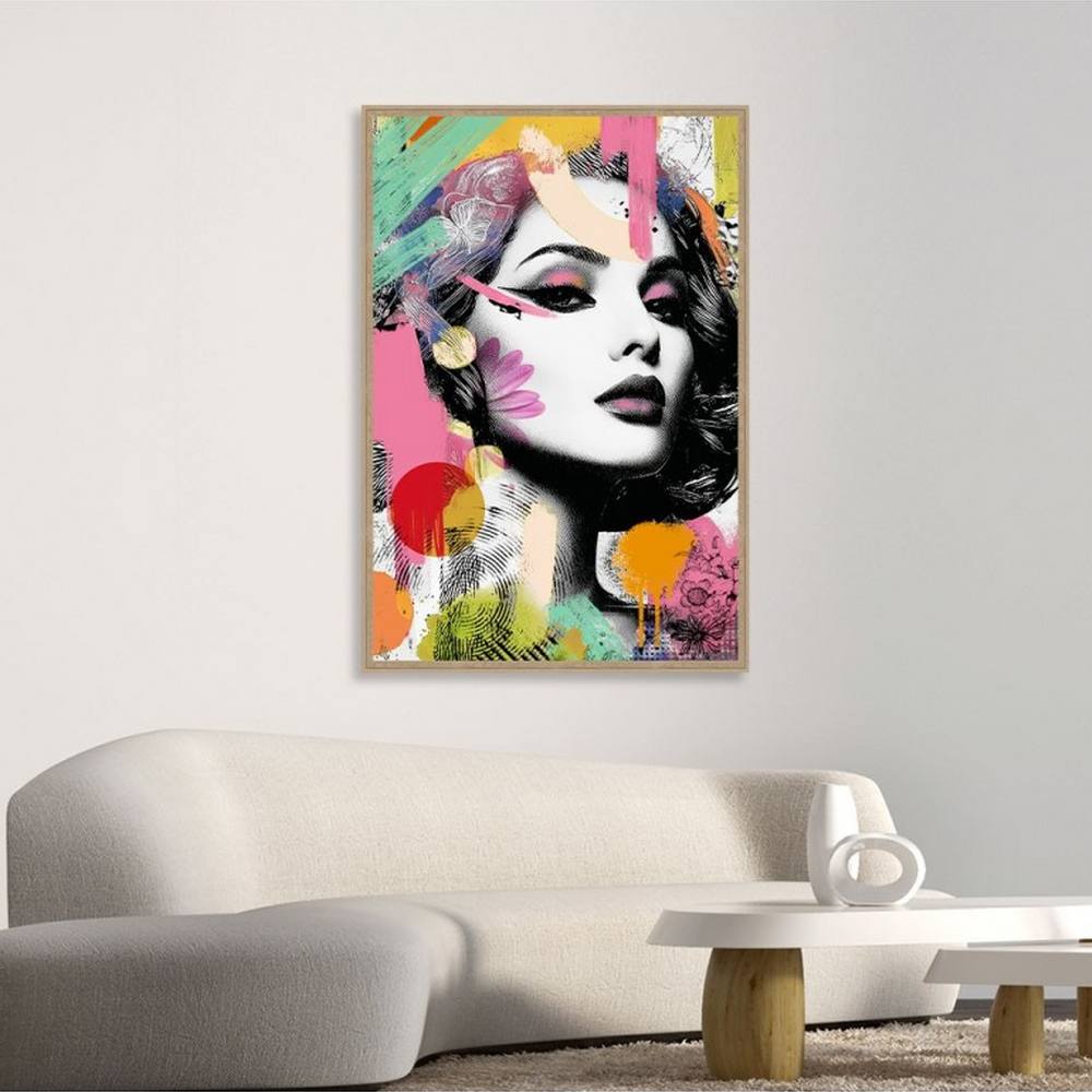 idee_deco_salon_pop_femme_visage_blanc_taches_multicolore_orya_caf_26080 idée déco salon pop Femme Visage Blanc Tâches Multicolores
