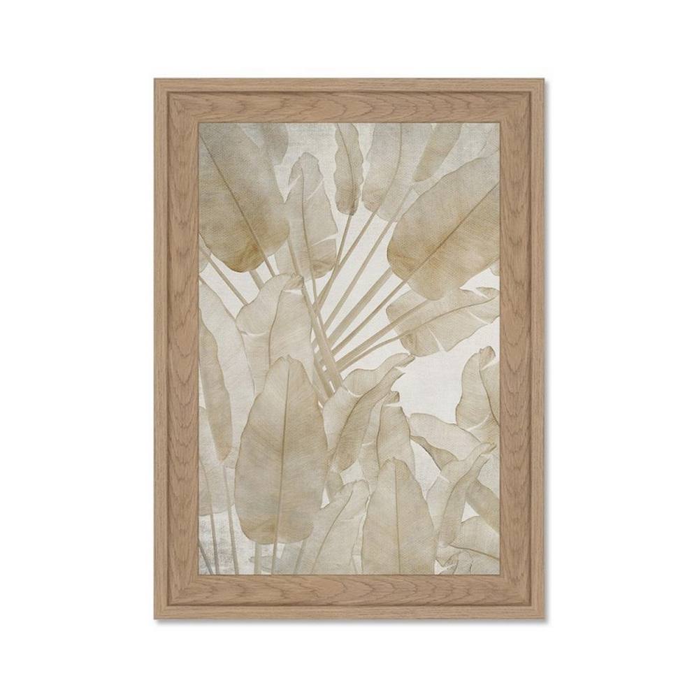 Mini Cadre Feuillage Tropical Beige