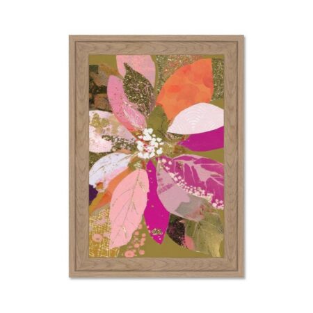 Mini Cadre Fleur Abstraite Rose