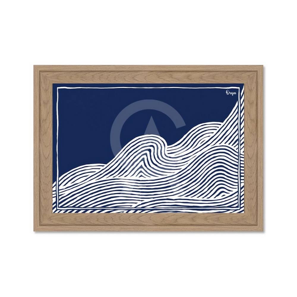 Mini Cadre Vagues Bleus