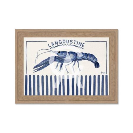 Mini Décoration Murale Langoustine Bleue